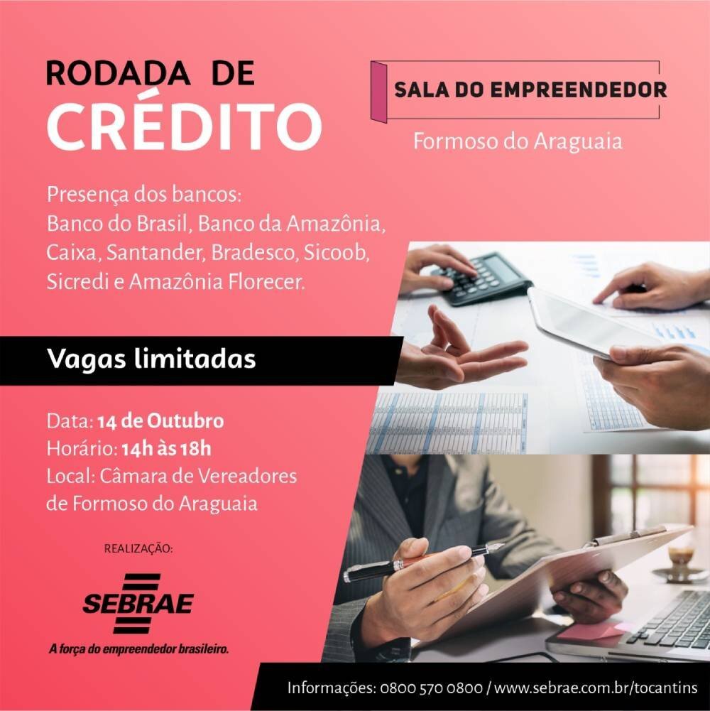 Formoso Do Araguaia Recebe Rodada De Crédito Do Sebrae Nesta Quinta Cleber Toledo Portal Ct 8038