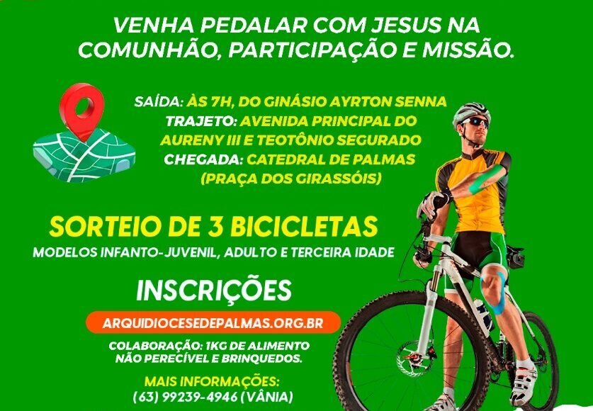 Para participar do passeio ciclístico, os interessados devem se